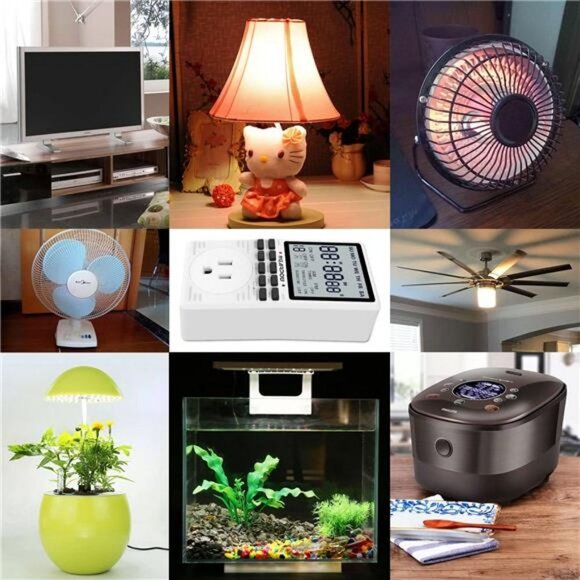 Timer Outlet, Multifunctional 7-Day Cycle Programmable Plug-in Digital - Picture 4 of 6